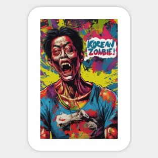 Korean Zombie Manga Poster Sticker